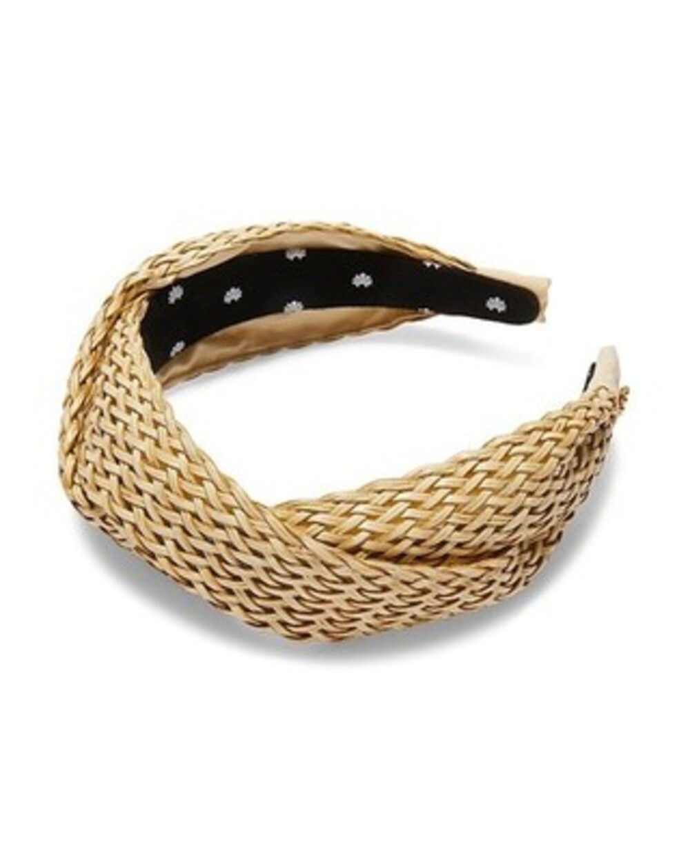 Lele Sadoughi Womens Headband Wicker Raffia Natural One Size Linen